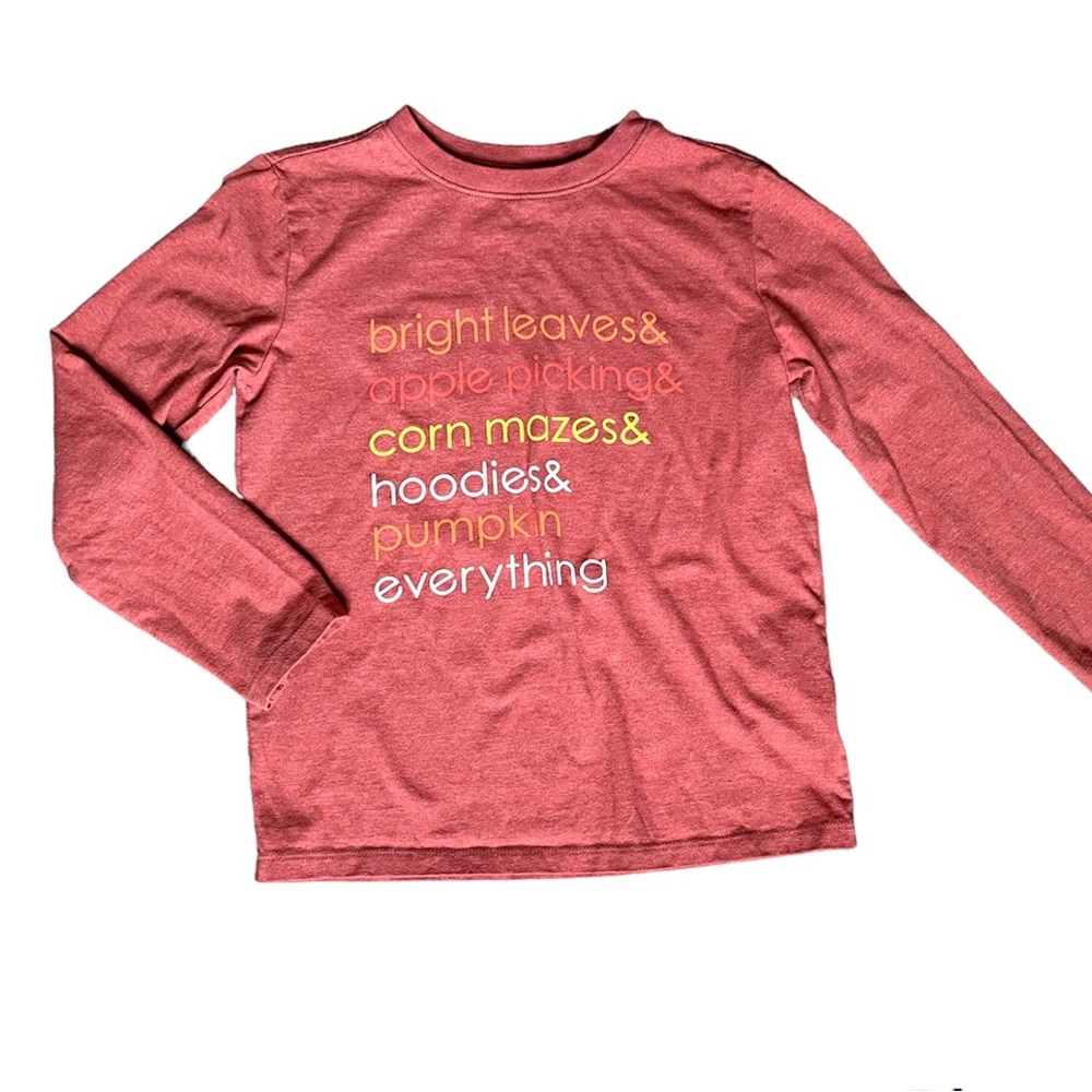 Burnt orange, fall, long sleeve shirt